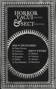 Cartel del tour de Horror Vacui y Sect