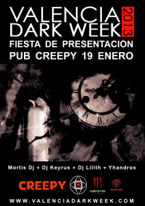 Cartel de la fiesta de presentación VDW 2013 en Creepy
