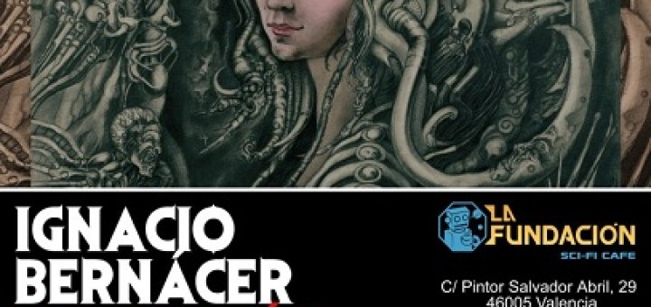 Cartel de la exposición de Ignacio Bernacer en La Fundación Sci-Fi Café (marzo 2013)