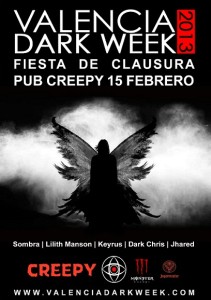 Cartel de la fiesta en el pub Creepy (Valencia Dark Week)
