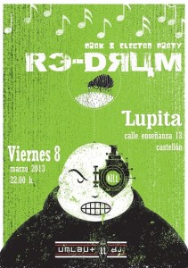 Cartel de la fiesta Re-Drum (marzo 2013)