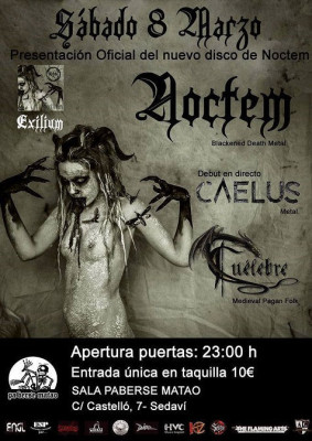 Cartel del concierto de Noctem, Caelus y Cuélebre