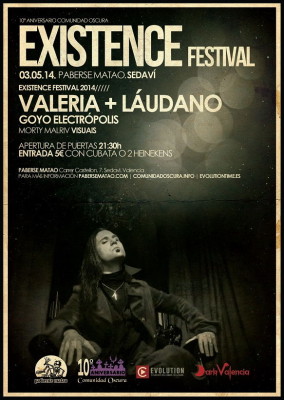 Cartel del Existence Festival 2014 (sábado 3 mayo)