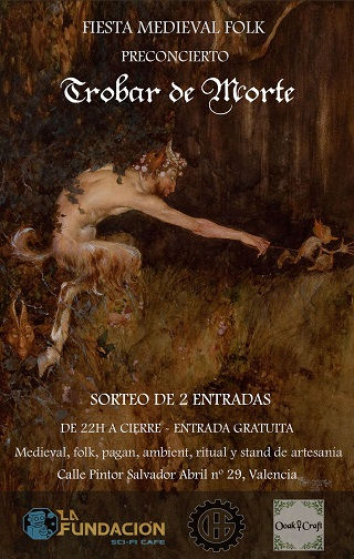 Cartel de la fiesta pre concierto de Trobar de Morte & Cuélebre