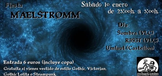 Cartel de la fiesta Maelstromm