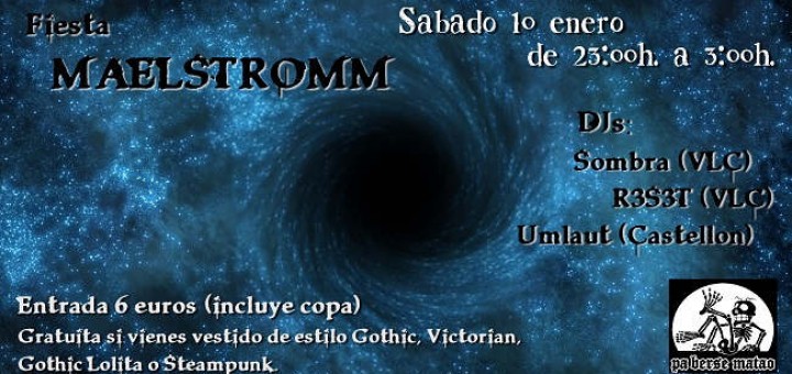 Cartel de la fiesta Maelstromm