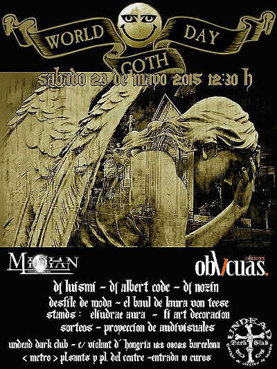 Cartel del World Goth Day 2015 en Barcelona