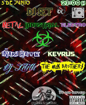 Cartel DJ Set Metal Industrial & Electro en Paberse Matao Club
