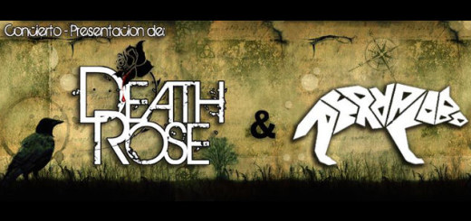 Imagen infográfica para promocionar el concierto de Death Rose y Perralobo