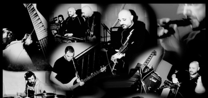 Collage de fotos con los miembros de Pronoise ensayando