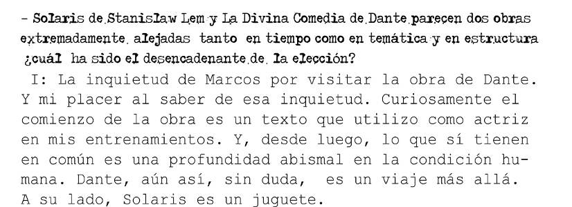 Extracto de la entrevista a Proyekto X (Montmartre 1884, núm. 5)