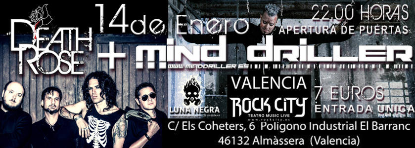 Concierto de Mind Driller y Death Rose