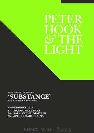 Cartel del concierto de Peter Hook & The Light (Valencia, 2017)