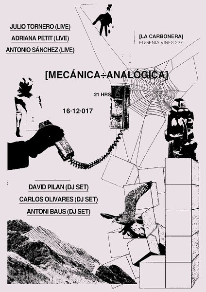 Cartel para Mecánica Analógica (Valencia, 20 diciembre 2017)