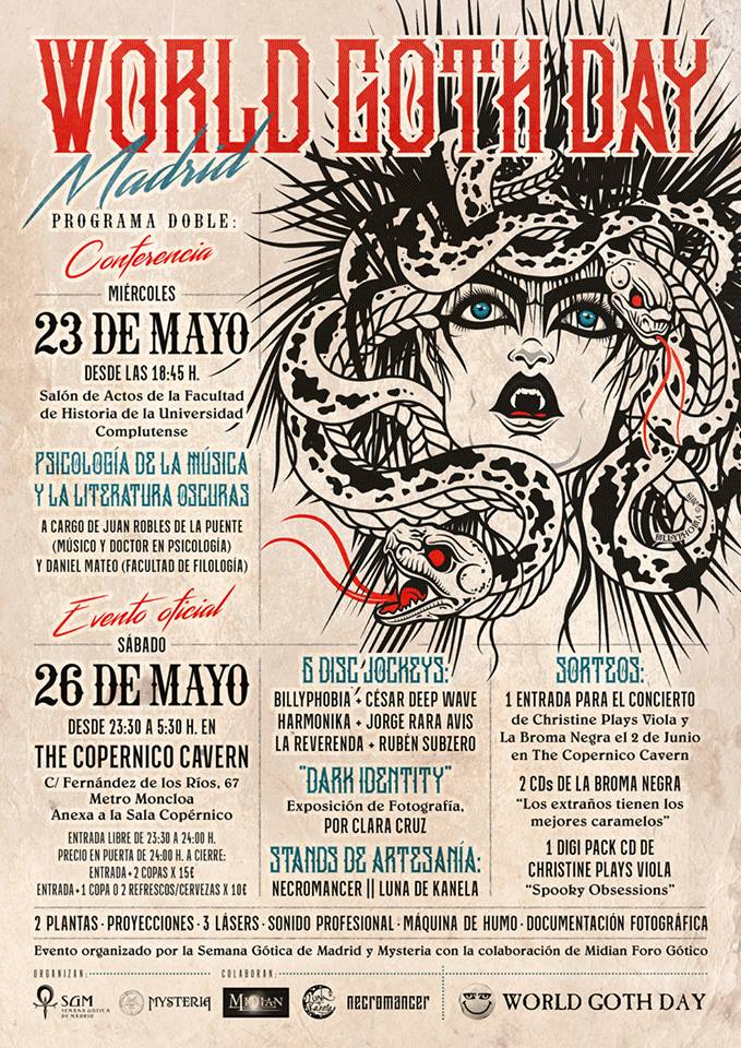 Cartel del World Goth Day 2018 Madrid