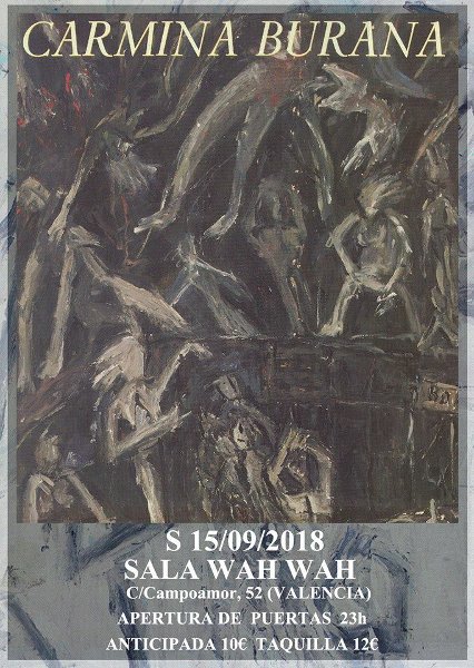 Cartel para el concierto de Carmina Burana (septiembre 2018, Valencia)