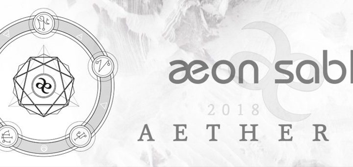 Banner promocional del disco Aeon Sable Aether (2018)