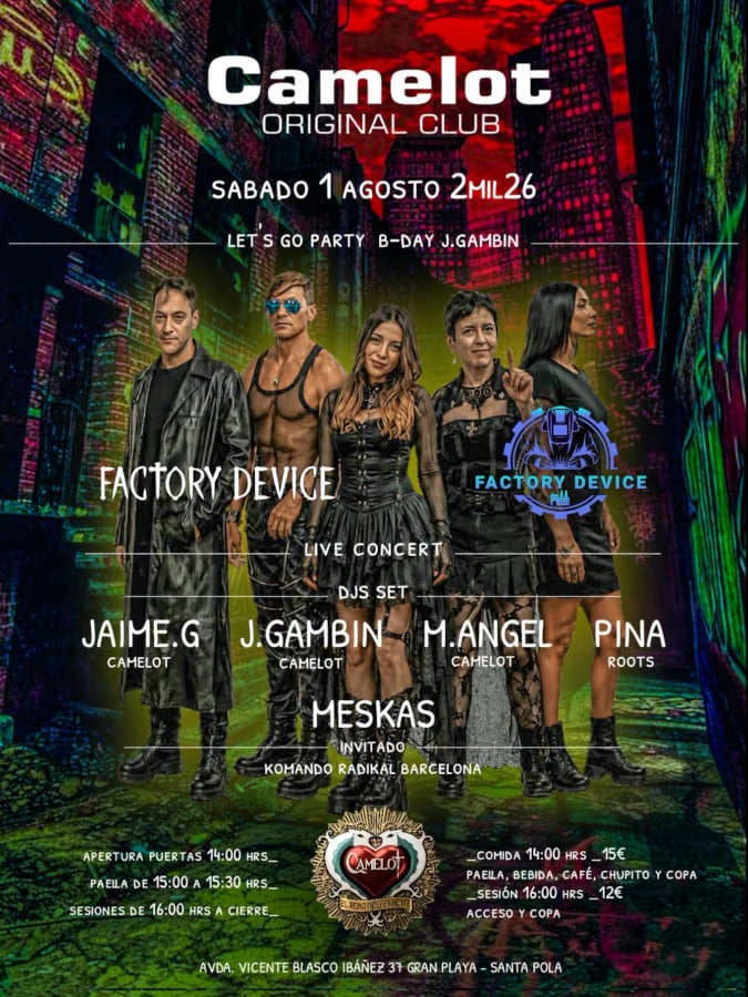 Concierto de Factory Device en Club Camelot